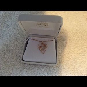 Black Hills Gold hummingbird necklace